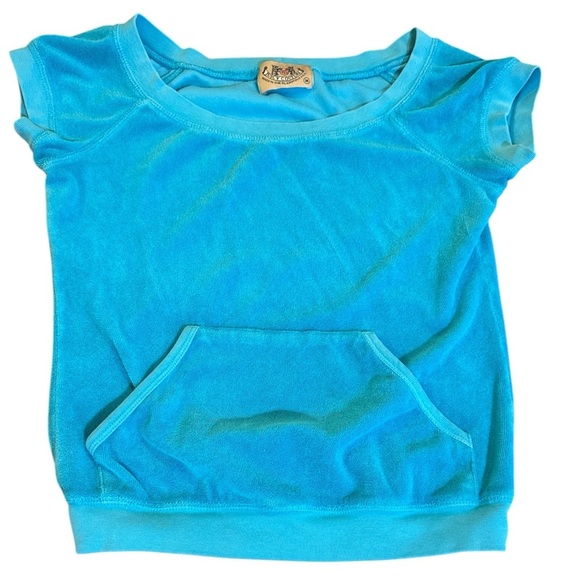 Girls Juicy Couture Zip Up Orange jacket & green & turquoise tops sz M bundle - Picture 2 of 13